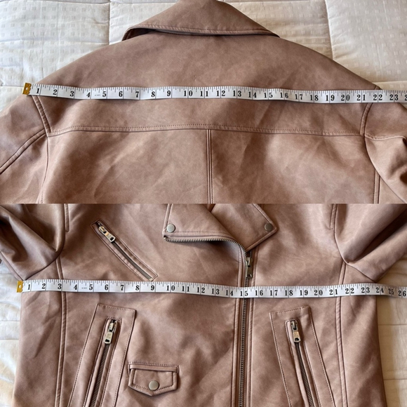 SOLD Avec Les Filles X Anthropologie Oversized Faux Leather Moto Jacket Large - Picture 13 of 15